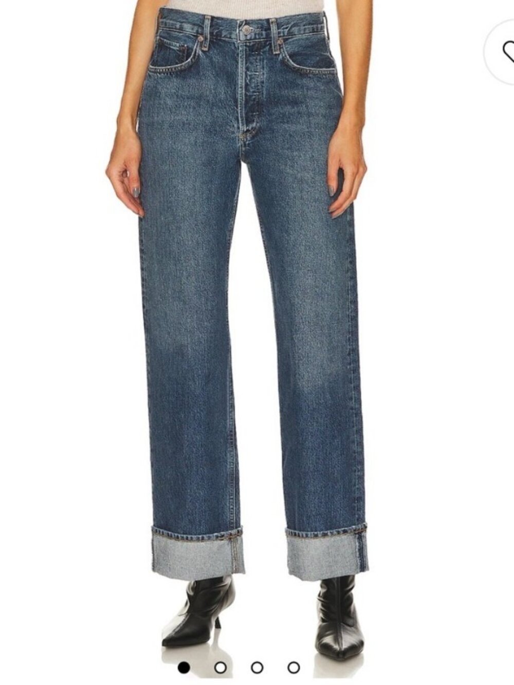 AGOLDE Fran‎ Low Slung Easy Straight Jeans in Control Size 24